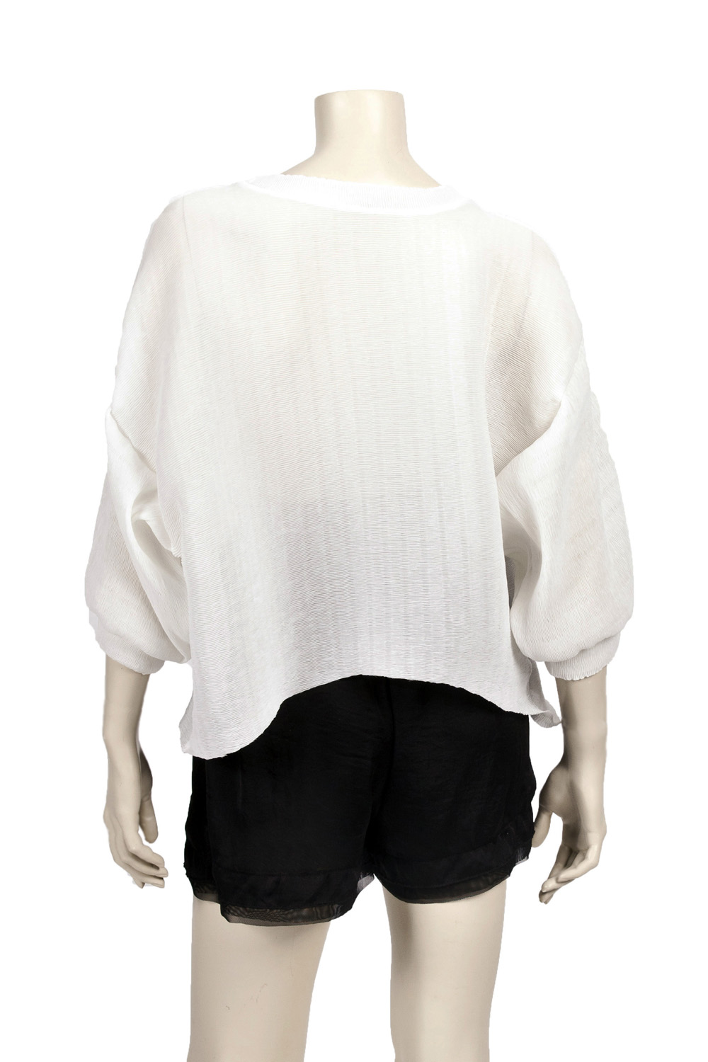 White Puffed Sleeve Top | Tata Fashion