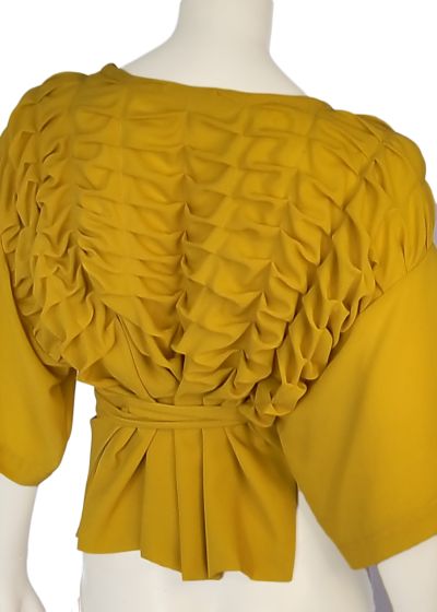 Sunny mustard textured top