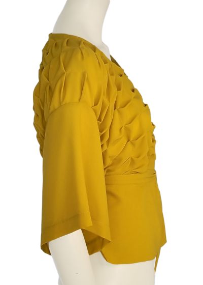 Sunny mustard textured top