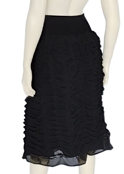 Black midi full skirt