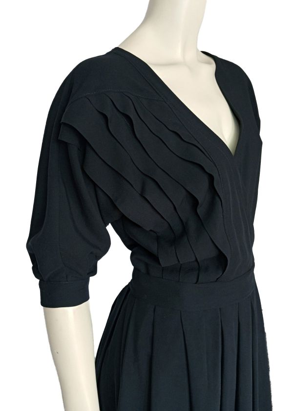 Mid-length pleated dress — another view