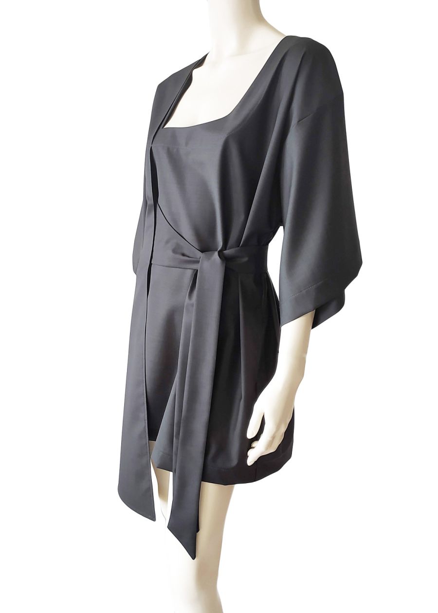 Out of stock/ Short Kimono Dress — front view