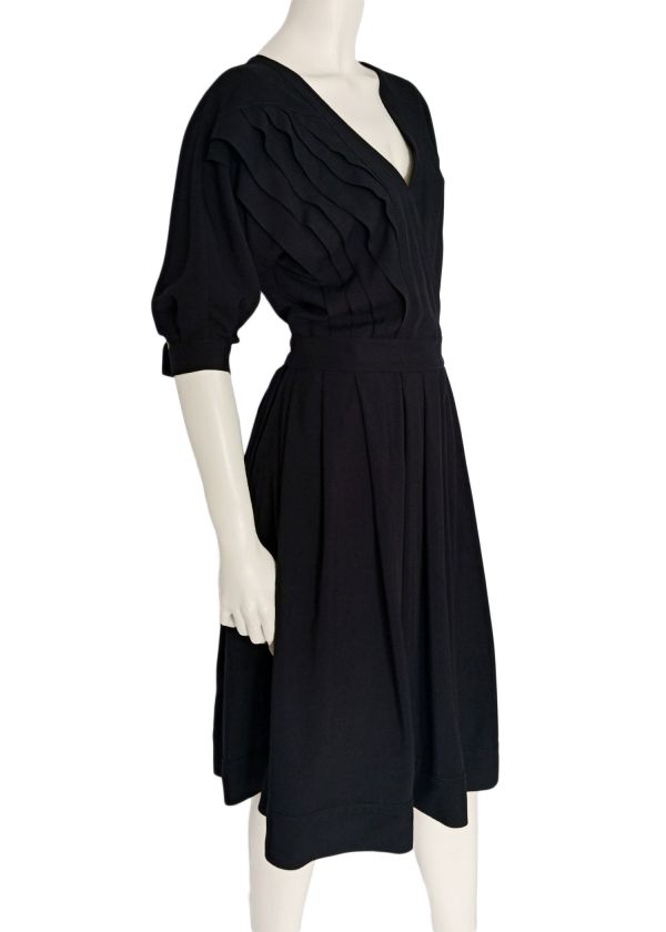 Mid-length pleated dress