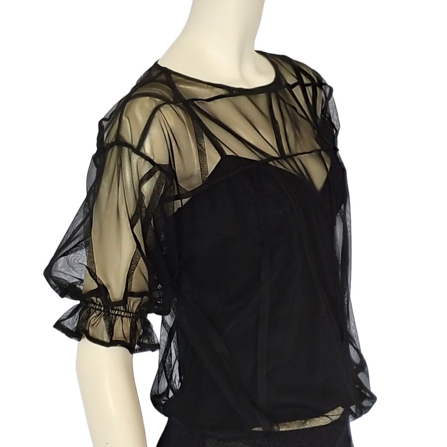 Puffed Tulle Top — front view