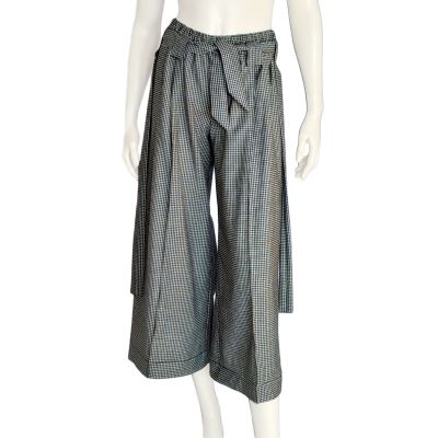Sold/ Pied-de-poule ankle Wide Legs Trousers