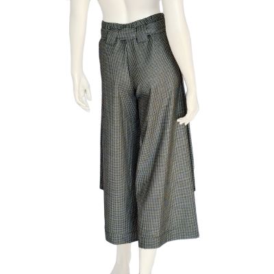 Sold/ Pied-de-poule ankle Wide Legs Trousers