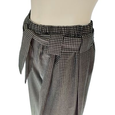 Sold/ Pied-de-poule ankle Wide Legs Trousers