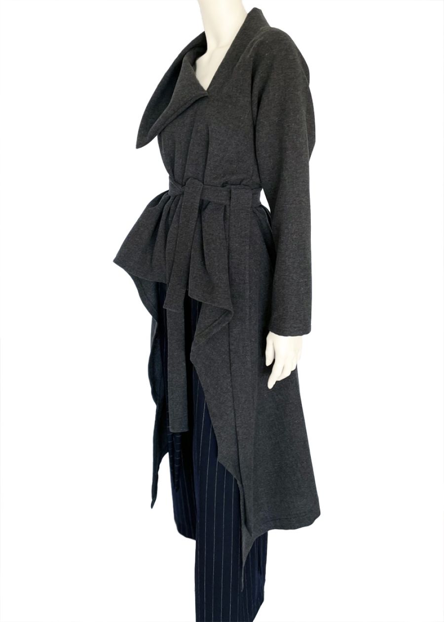 Asymmetric Cut Woolen Top — front view